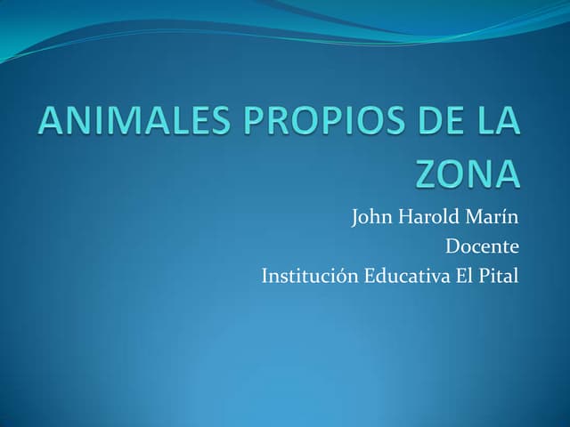 Animales Propios De La Zona