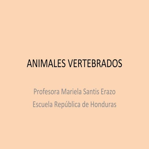 Animales vertebrados