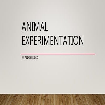 Animal experimentation