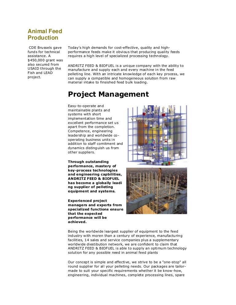 Animal feed production