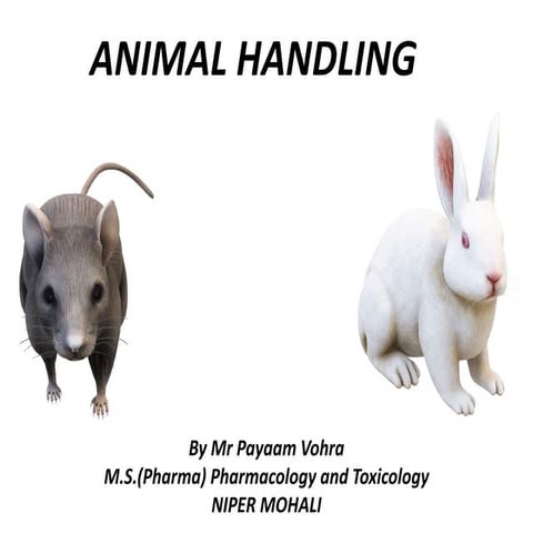 ANIMAL HANDLING WEBINAR.HOW TO CHOOSE ANIMAL FOR PHARMACOLOGICAL STUDIES.pptx