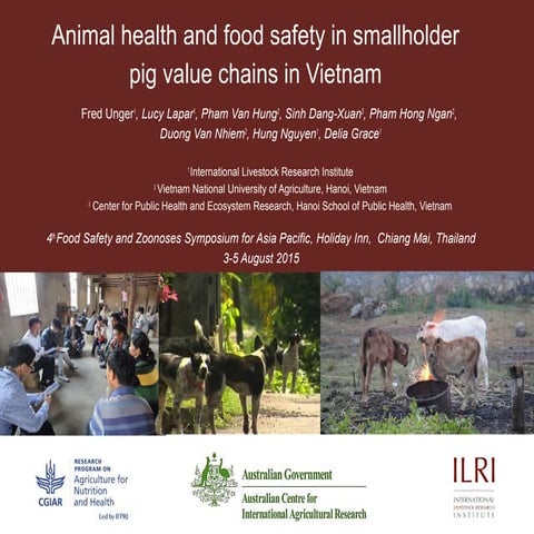 Animal health and food safety in smallholder pig value chains in Vietnam