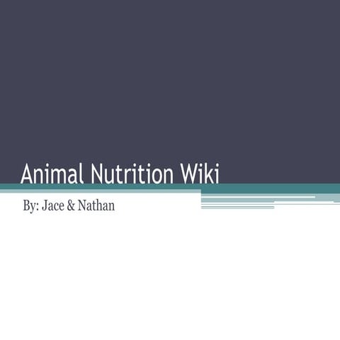 Animal Nutrition Wiki