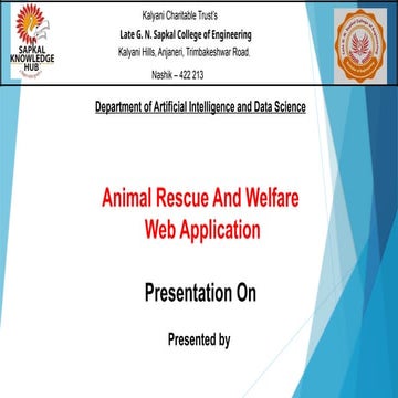 PAW & PETS-SAFE: Web Application for Dog Safety and Rescue Reporting | PPTX