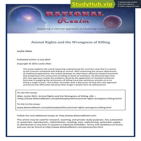 Animal Rights Is A Social Justice Issue | PDF