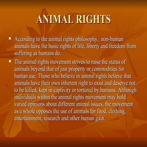 Animal rights lesson 2