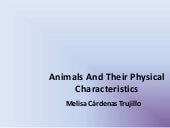 Physical characteristics of animals