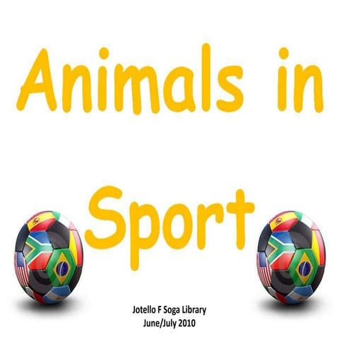 Animals in Sport