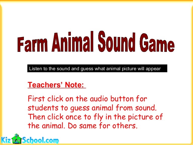 Animalsoundgame