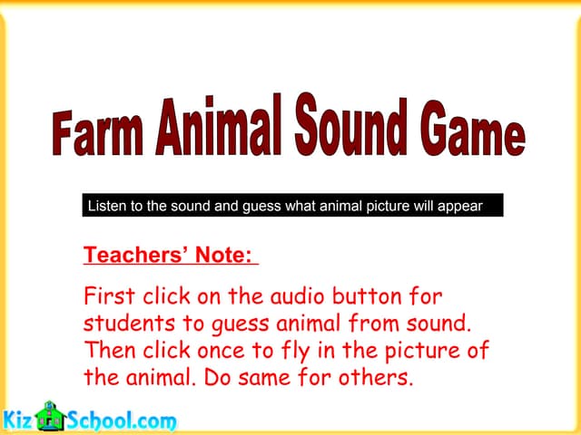 Animal Sound Game | PPT