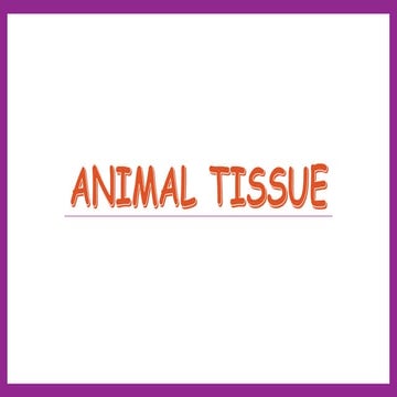 Animal tissue