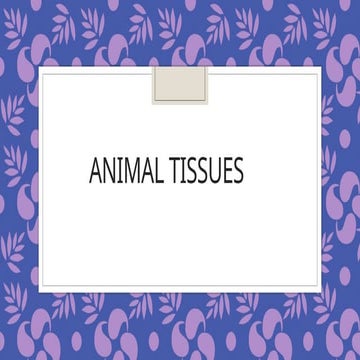 Animal tissues by Aparna for high school students | PPTX