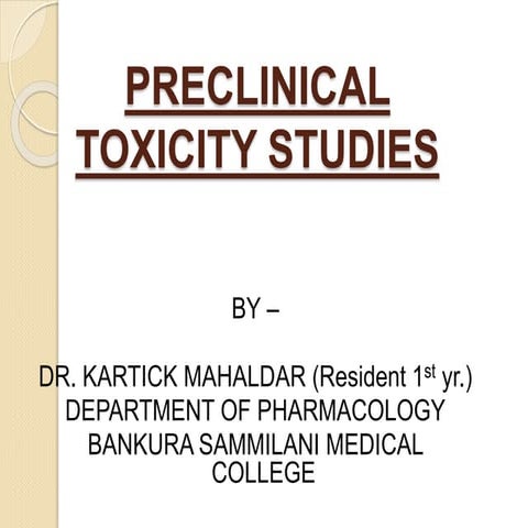 Animal Toxicity Studies