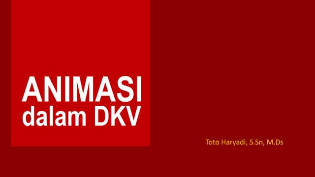Animasi dalam Desain Komunikasi Visual (DKV)