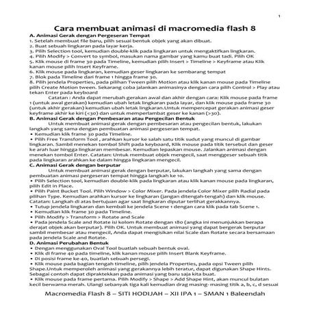 Cara membuat animasi macromedia flash 8