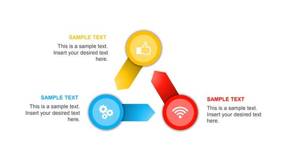 3 Steps Arrows Diagrams 3 Stage Process Template deck for use in ...