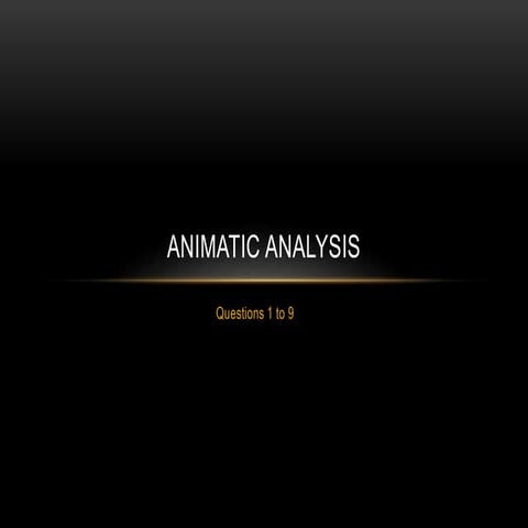 Animatic analysis