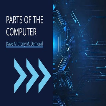 PARTS OF THE COMPUTER - Animation Activity 11