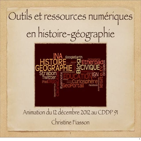 Outils et ressources numériques en Histoire-Géographie