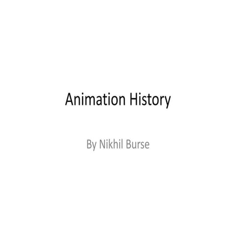 Animation history