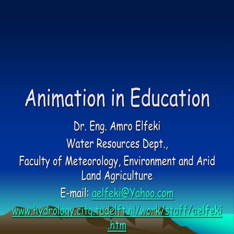 Using Animation in Education