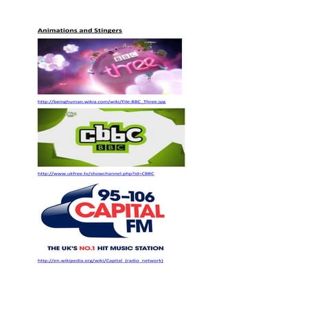 Animations and stingers