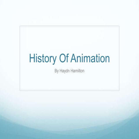 Animation time line presentation