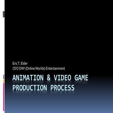 Animation & video game production process