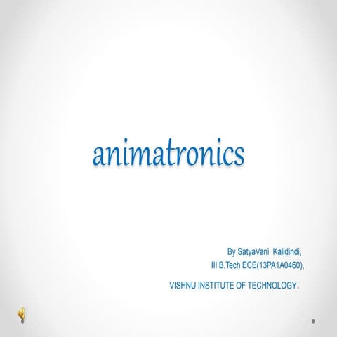 Animatronics presentation