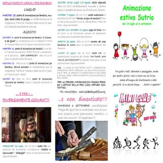 Animazione estiva 2015