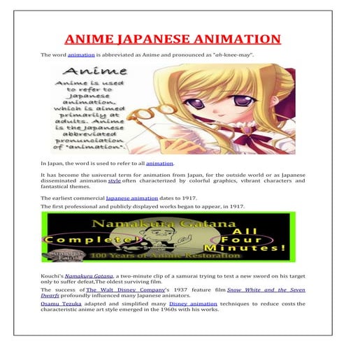 ANIME JAPANESE ANIMATION