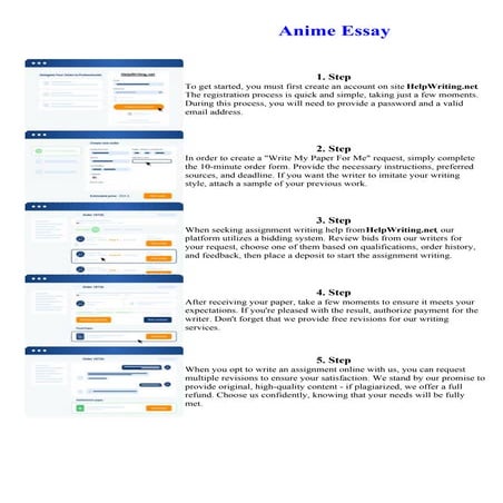 Anime Essay. Online assignment writing service.