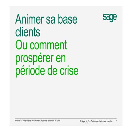 Animer sa base clients