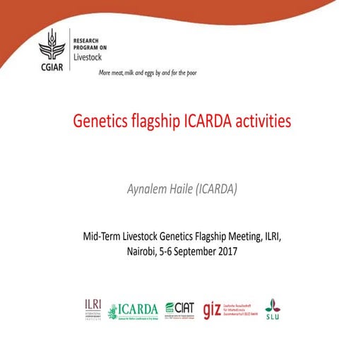 Genetics flagship ICARDA activities