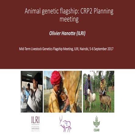 Animal genetic flagship: CRP2 Planning meeting 