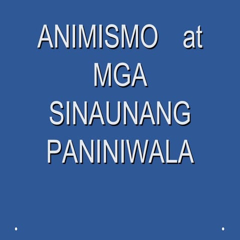 Animismo | PPTX