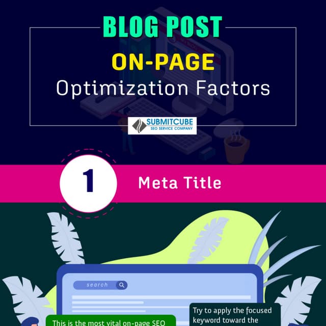An infographic on Blog Post On-Page SEO By Submitcube | PDF