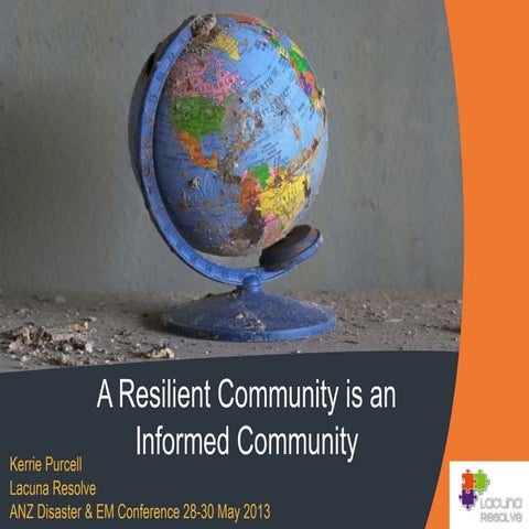 An informed community is a resilient community