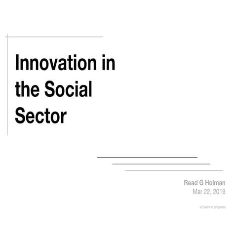 Innovation in the Social Sector (v2)