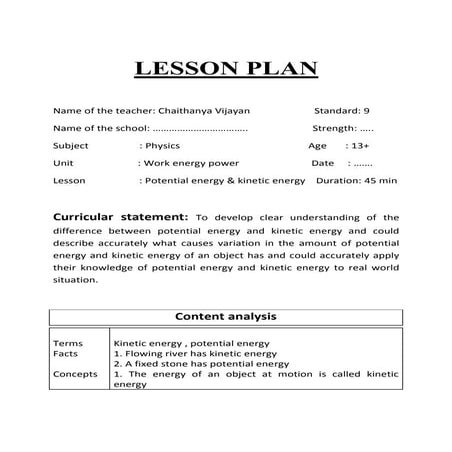 An innovative lesson plan