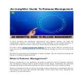 An Insightful Guide To Release Management