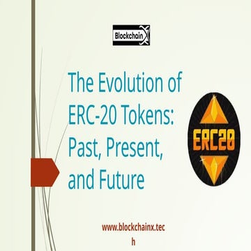 An Insight into the History, Applications, and Future Trends of ERC-20 Tokens...