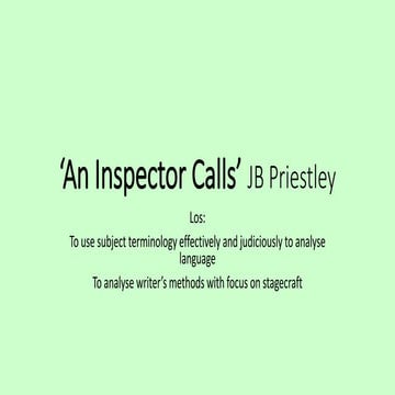 An inspector calls’ jb priestley Gerald extract