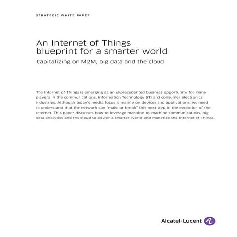 An Internet of Things blueprint for a smarter world