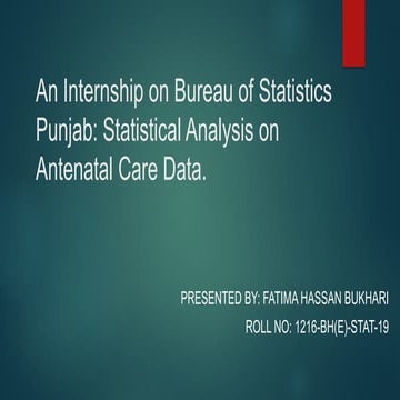 Comprehensive Internship Report on Punjab Bureau of Statistics and ...