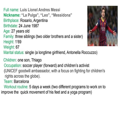 Week 3 transcript - a day in the life of lionel messi | PDF