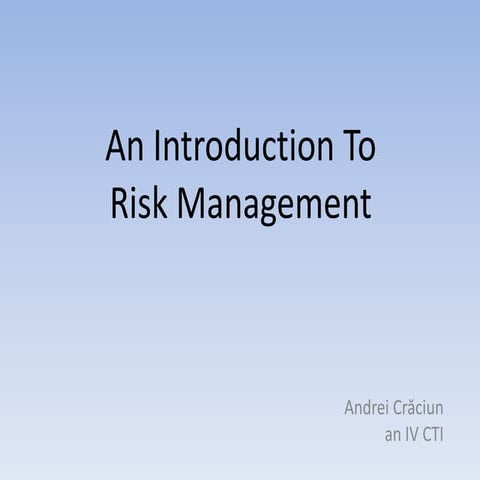 Risk Management