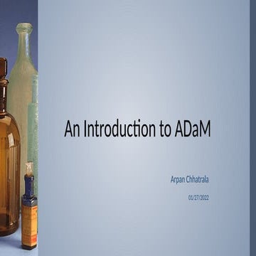 An Introduction to ADaM.pptx (analysis dataset) | PPTX