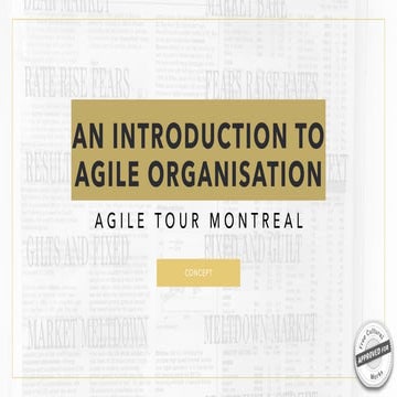 An introduction to agile organisation 
