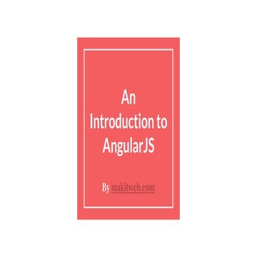 An introduction to AngularJS | PDF